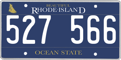 RI license plate 527566