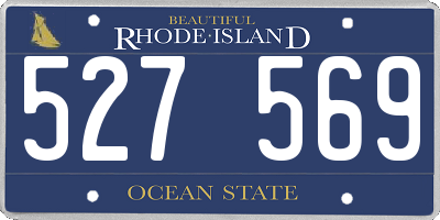 RI license plate 527569