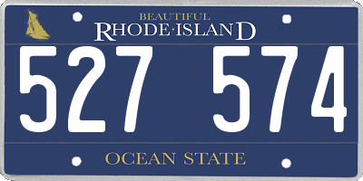 RI license plate 527574