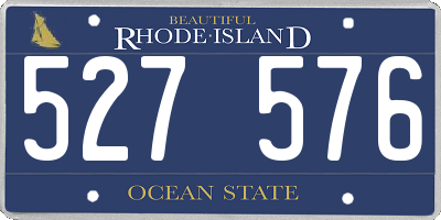 RI license plate 527576