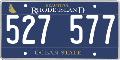 RI license plate 527577