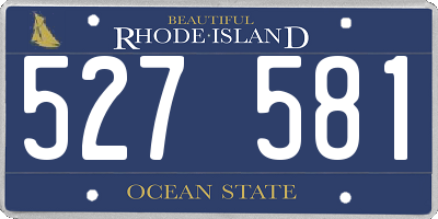 RI license plate 527581