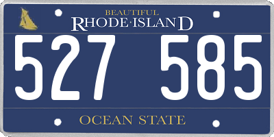 RI license plate 527585