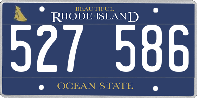 RI license plate 527586