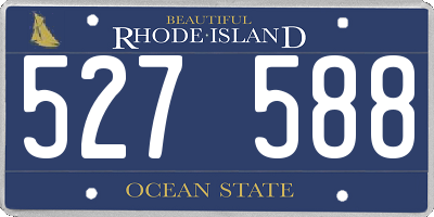 RI license plate 527588