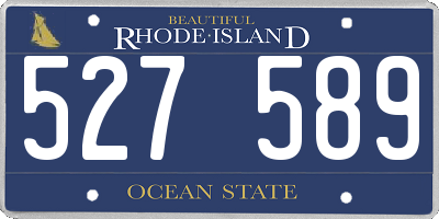 RI license plate 527589