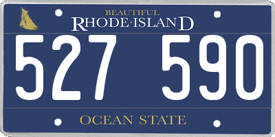 RI license plate 527590