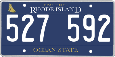 RI license plate 527592