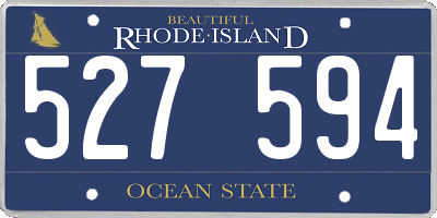 RI license plate 527594