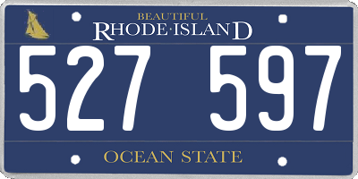 RI license plate 527597