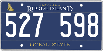 RI license plate 527598