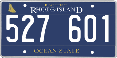 RI license plate 527601