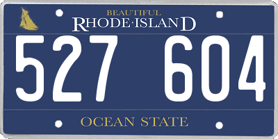 RI license plate 527604