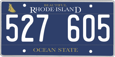 RI license plate 527605