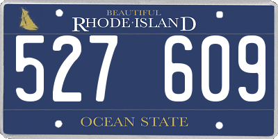 RI license plate 527609