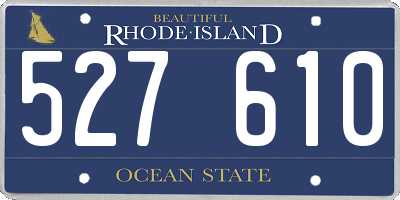 RI license plate 527610
