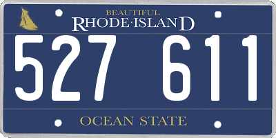 RI license plate 527611