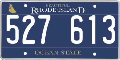 RI license plate 527613