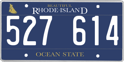 RI license plate 527614