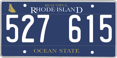 RI license plate 527615