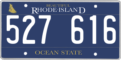 RI license plate 527616
