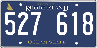 RI license plate 527618