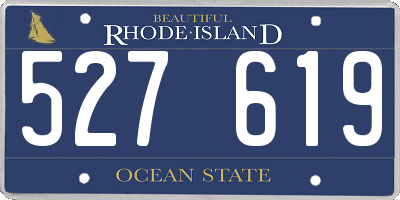 RI license plate 527619