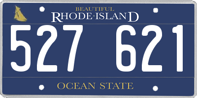 RI license plate 527621