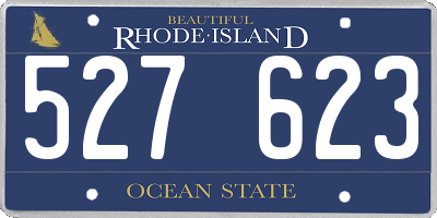 RI license plate 527623