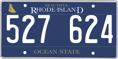 RI license plate 527624