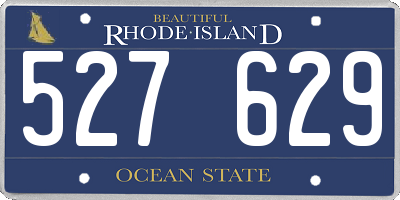 RI license plate 527629