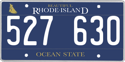 RI license plate 527630