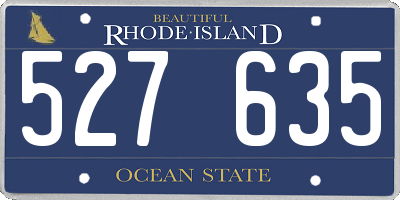 RI license plate 527635