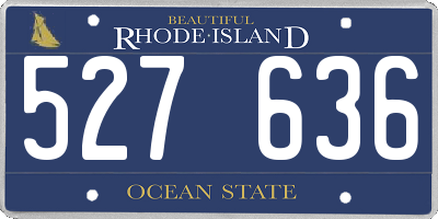 RI license plate 527636