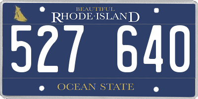 RI license plate 527640