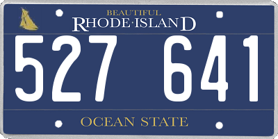 RI license plate 527641