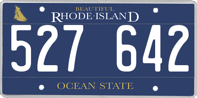 RI license plate 527642