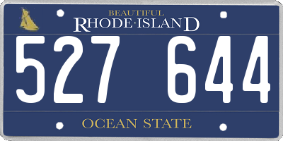 RI license plate 527644
