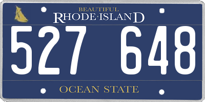 RI license plate 527648