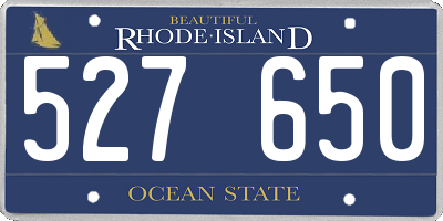 RI license plate 527650