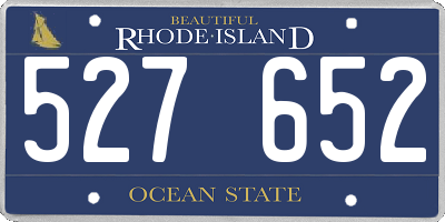 RI license plate 527652