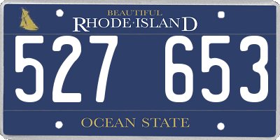 RI license plate 527653