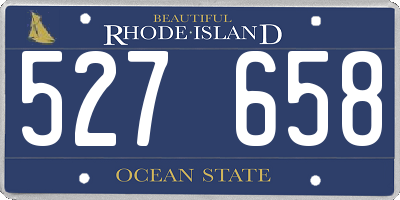 RI license plate 527658