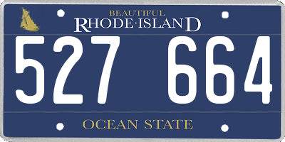 RI license plate 527664
