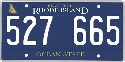 RI license plate 527665