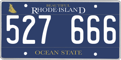 RI license plate 527666