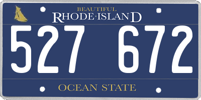 RI license plate 527672