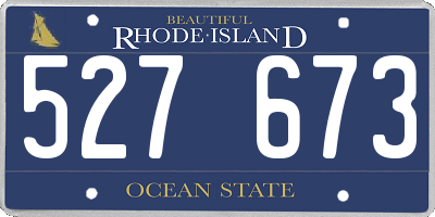 RI license plate 527673