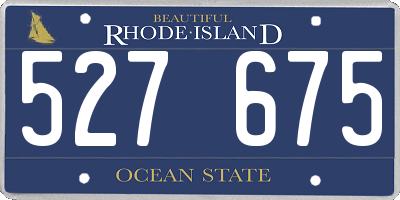 RI license plate 527675