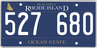 RI license plate 527680